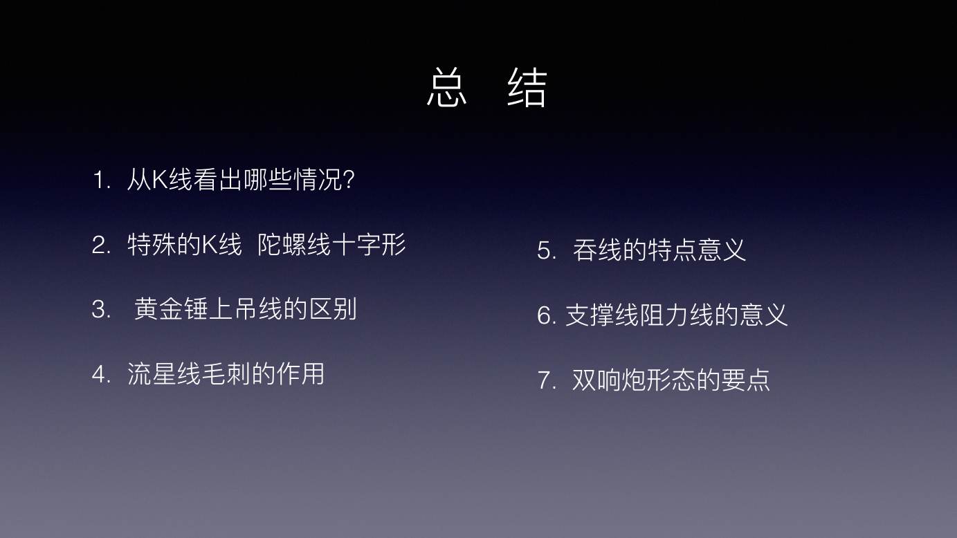 蜡烛图 K 线技术解析 · 总结