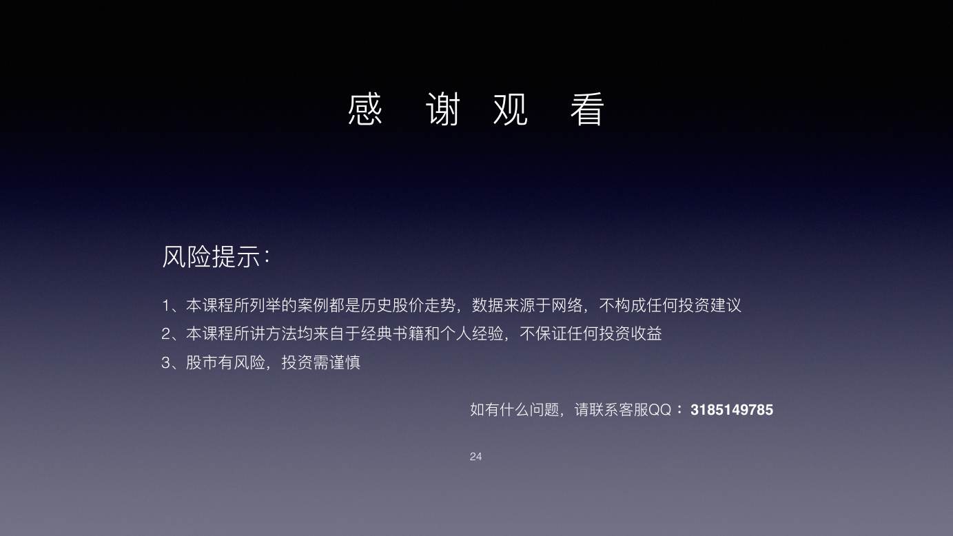 蜡烛图 K 线技术解析 · 感谢观看
